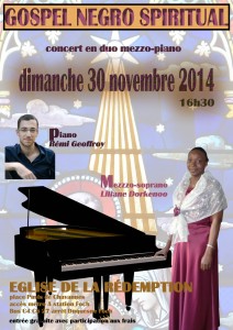 Concert Liliane Dorkenoo le 30 novembre 2014